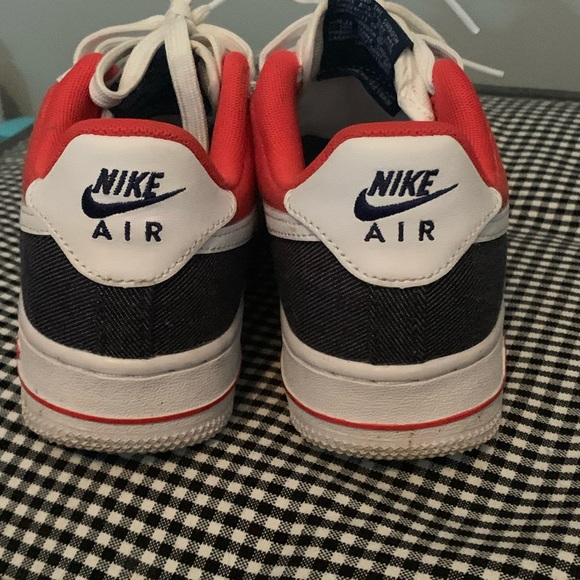 Air Force 1 '07 LX 'White Red Denim' red white and blue Air Force ones - Picture 3 of 3